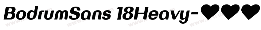 BodrumSans 18Heavy字体转换